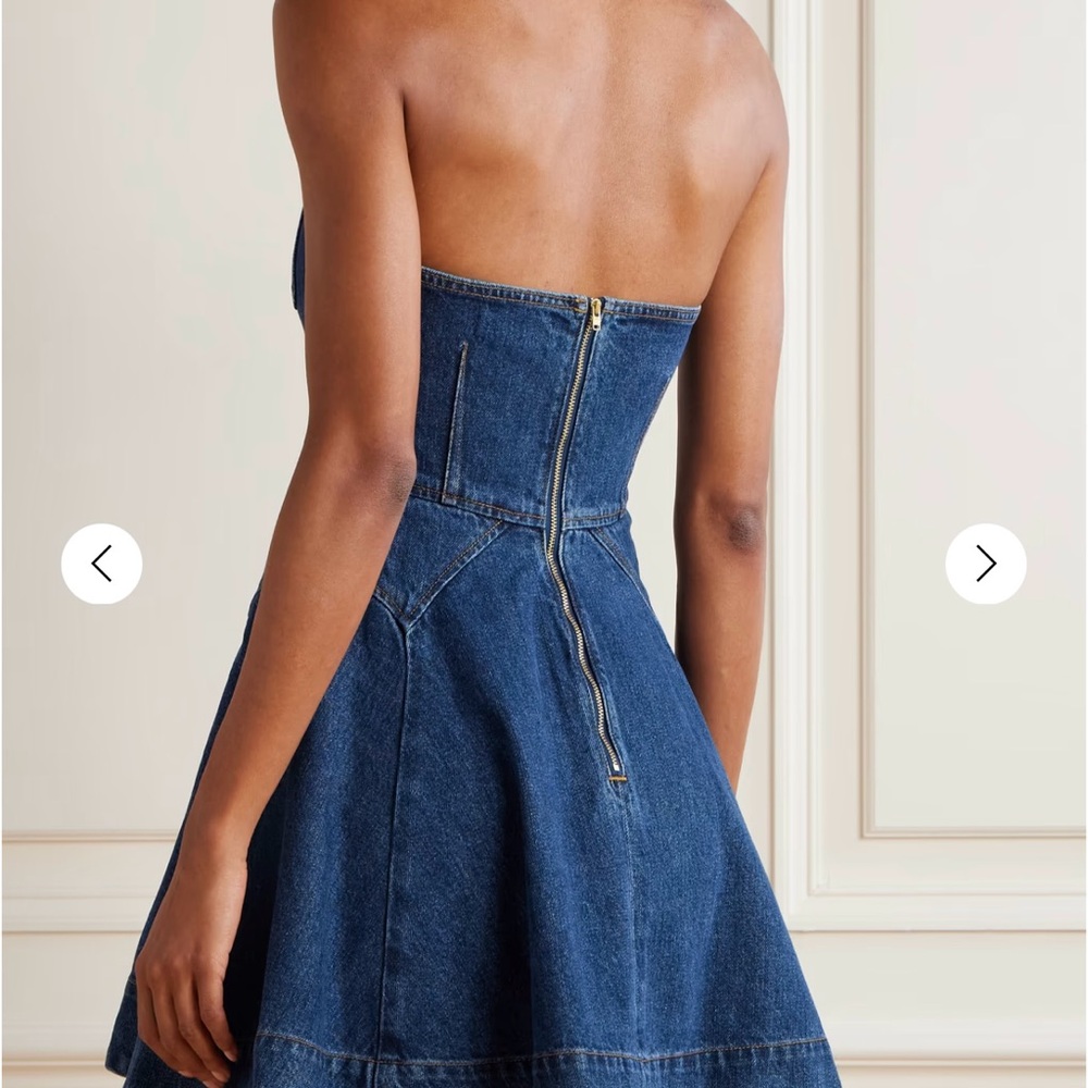 Denim Halter Dress - Picture 2 of 6